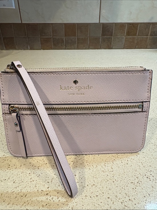 kate spade Handbags - kate spade Pale Lavender Saffiano Leather Wristlet EUC